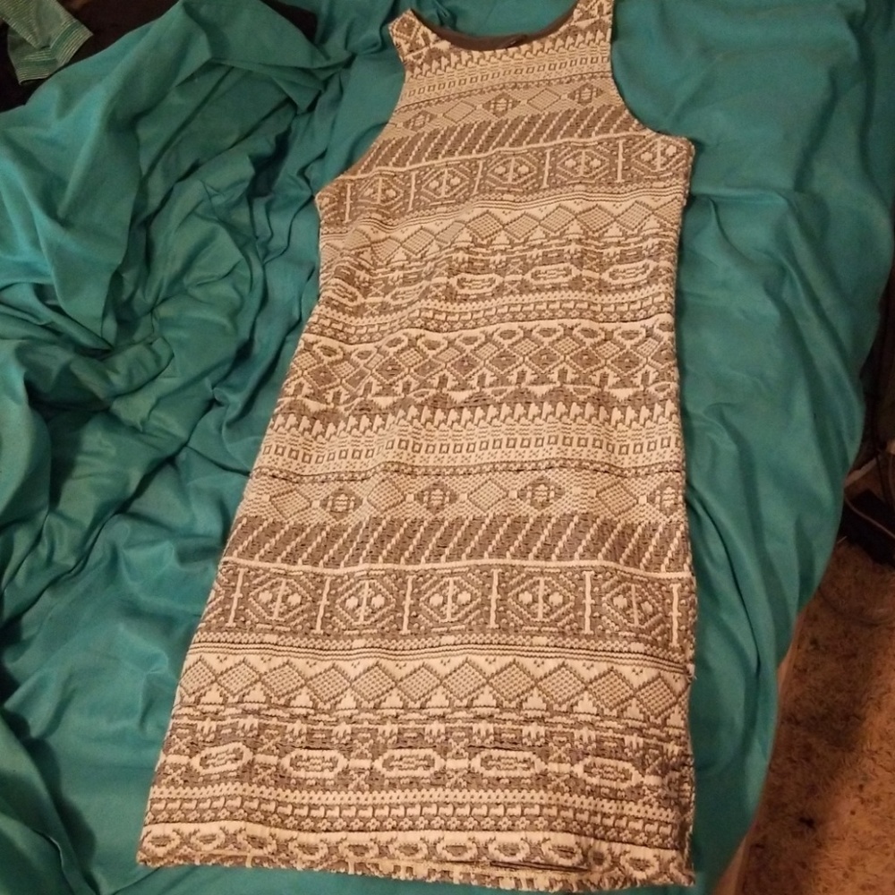 Aztec print bodycon dress